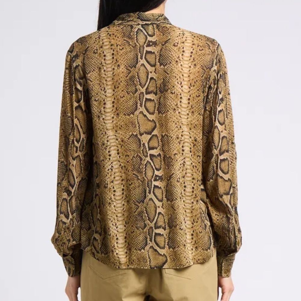 Isabel Marant Snake Skin Python Silky Button Up L… - image 2